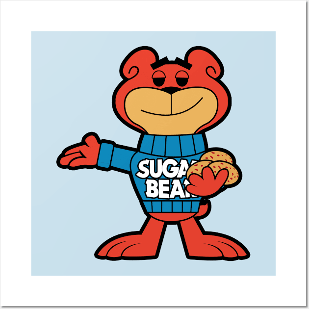 cute sugar bear mascot Wall Art by mighty corps studio